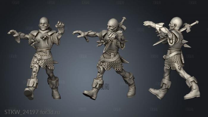 Zombie Knight stl model for CNC