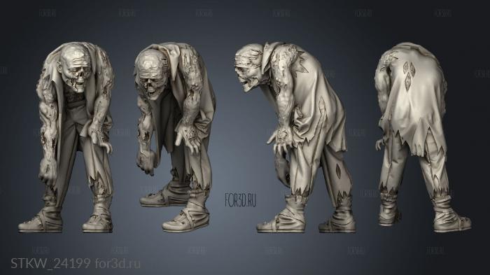 Zombie male stl model for CNC