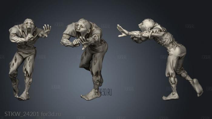 Zombie male stl model for CNC