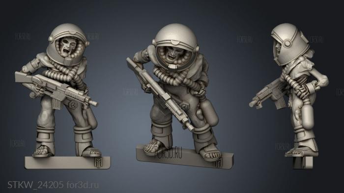 Zombie SpaceMan stl model for CNC