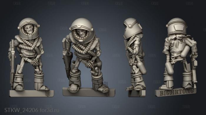 Zombie SpaceMan stl model for CNC