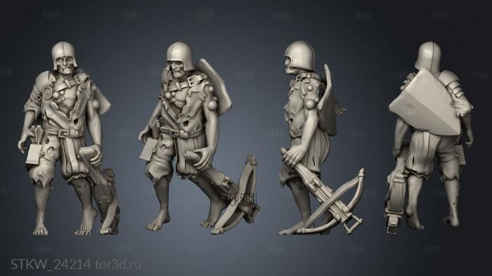 Zombie Warrior stl model for CNC