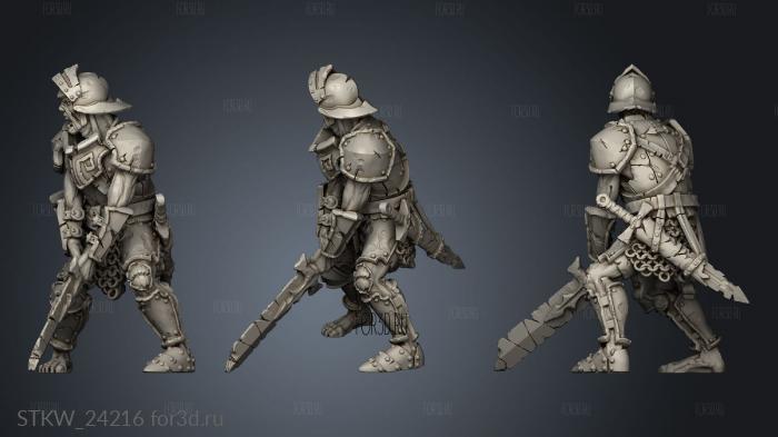 Zombie with Two Sword 3d stl модель для ЧПУ