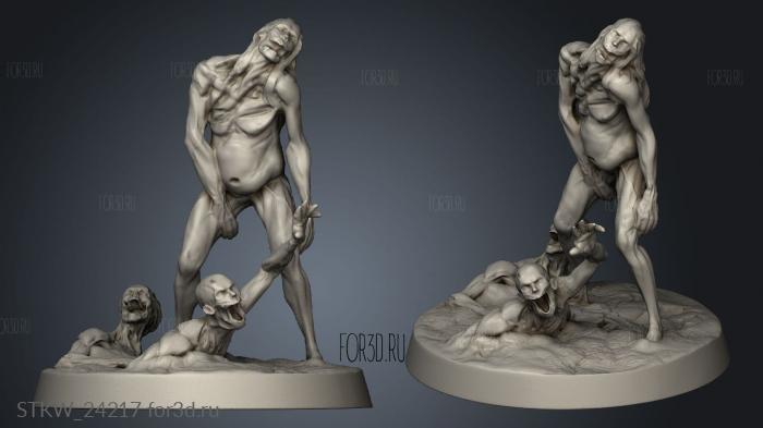 Zombie Horde Horde stl model for CNC