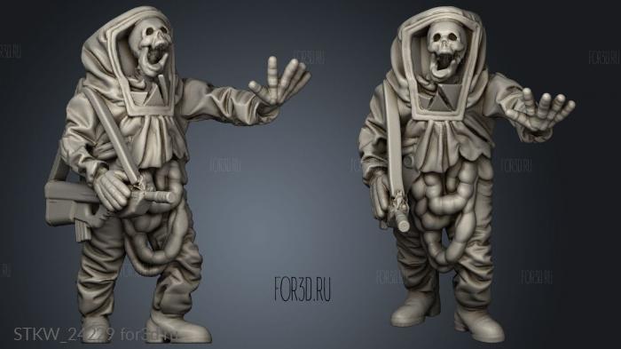 Zombies in Biohazard Suits stl model for CNC