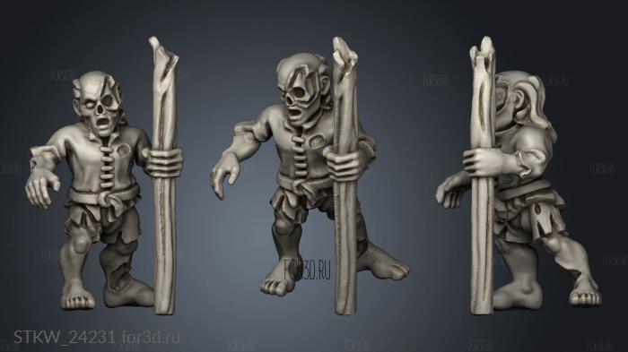 zombies 3d stl модель для ЧПУ