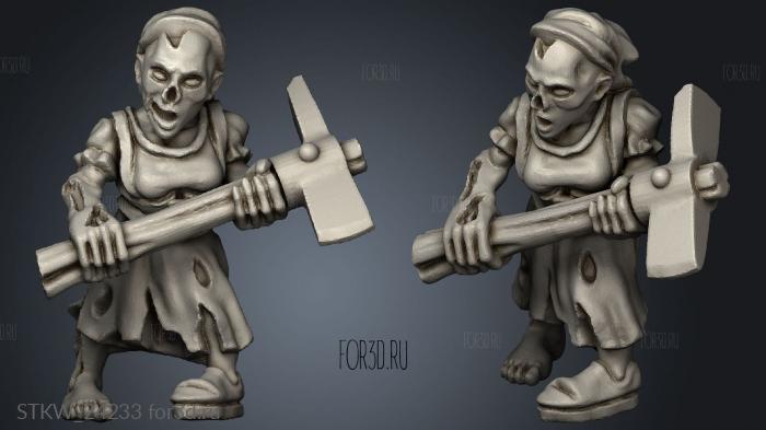 zombies 3d stl модель для ЧПУ