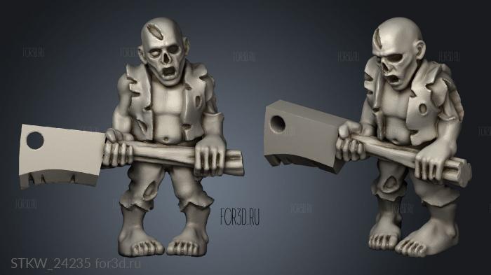 zombies 3d stl модель для ЧПУ