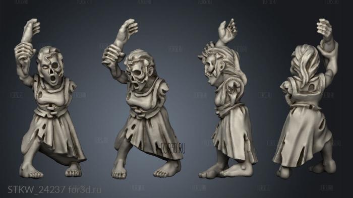 zombies 3d stl модель для ЧПУ