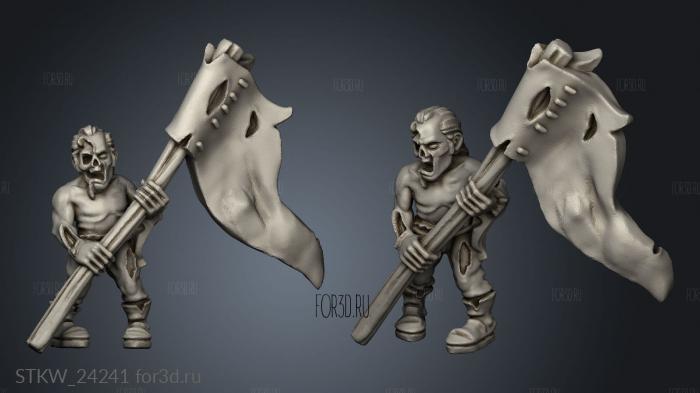 zombies banner 3d stl модель для ЧПУ