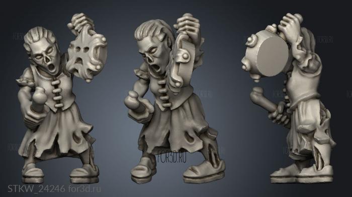 zombies musician 3d stl модель для ЧПУ