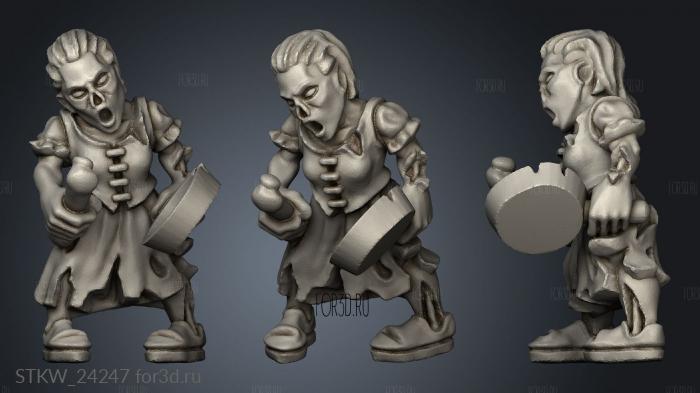 zombies musician 3d stl модель для ЧПУ