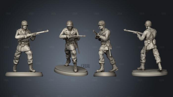 american soldier ww 2 with cigarable stl model for CNC