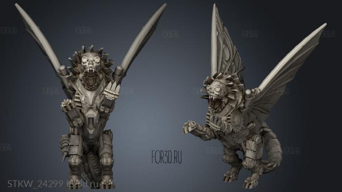 DELUXE Clockwork Manticore stl model for CNC