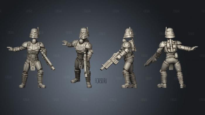 Ancient Dark Trooper leader v 2 stl model for CNC