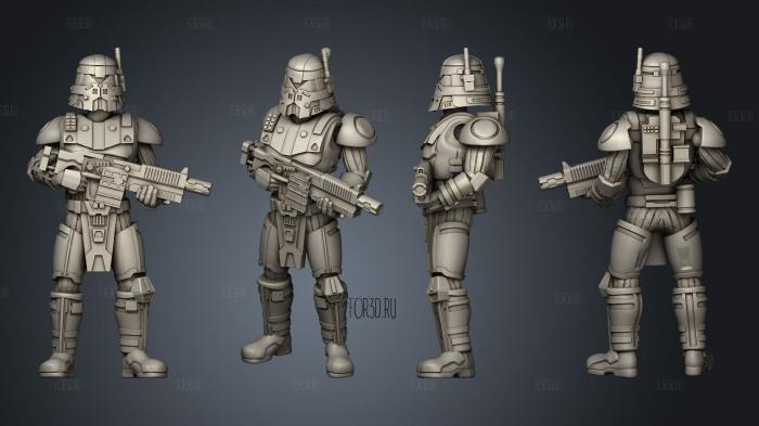 Ancient Dark Trooper 01 stl model for CNC