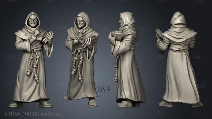 Abbey Monks Monk Guillermo stl model for CNC