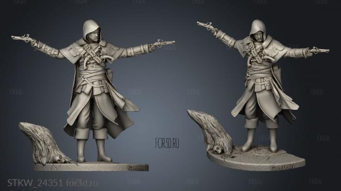 Edward Kenway stl model for CNC