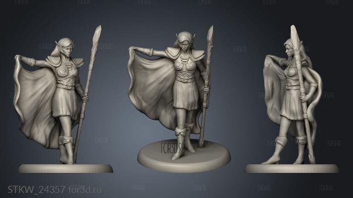 tabletop familiars and beasts Elven Mage Simple stl model for CNC