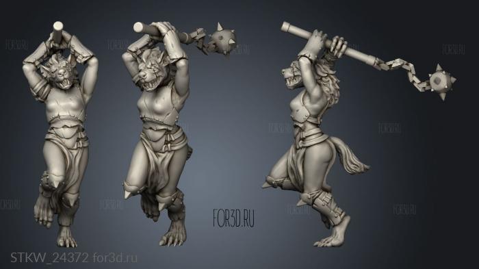 Abyssal Gnoll stl model for CNC