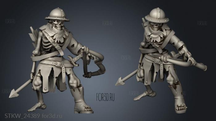 Skeletons archer stl model for CNC