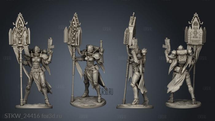 Adepta Sororitas Sister stl model for CNC