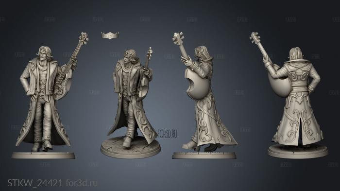 Adrian The Itherian Bard stl model for CNC