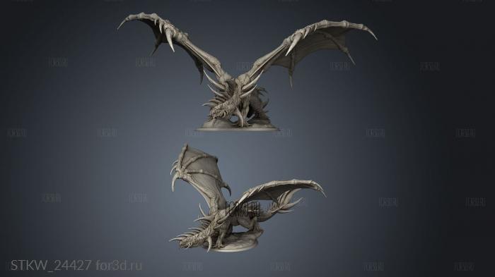 adult crystal dragon stl model for CNC