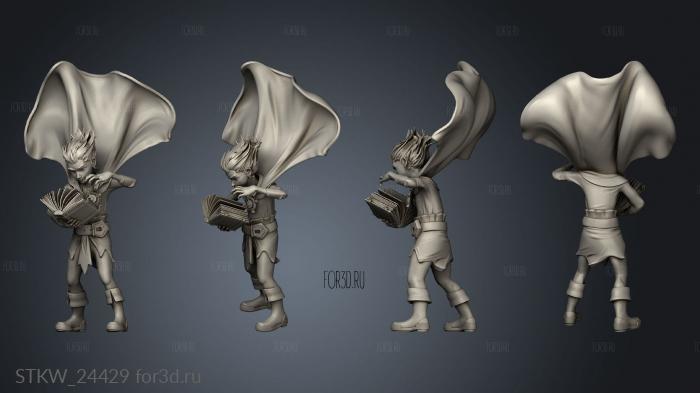 Advanced Archive Throwback Kid Mage Wizard stl model for CNC