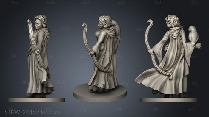 adventurers druid girl stl model for CNC