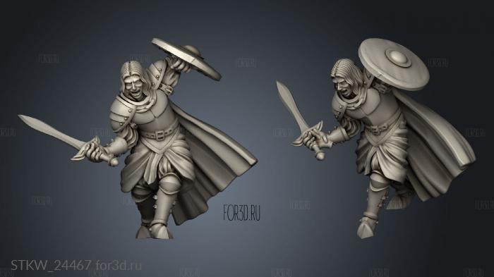 Adventurers warrior stl model for CNC