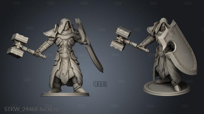 Adyr The Rogue Warpriest stl model for CNC