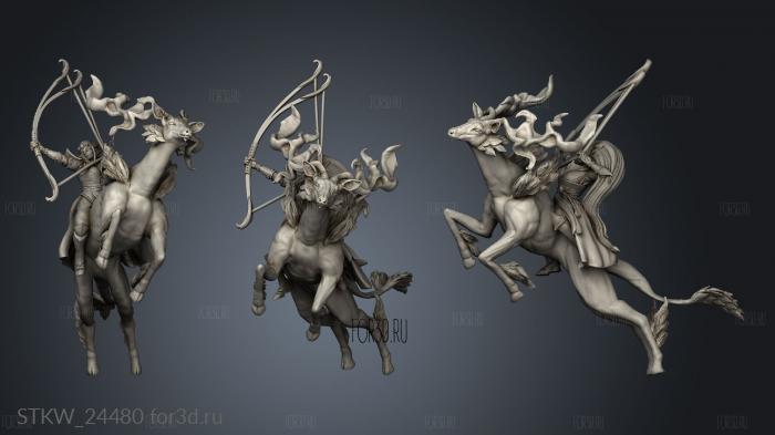 Aeolian Riders Mounted Archers archer rider stl model for CNC