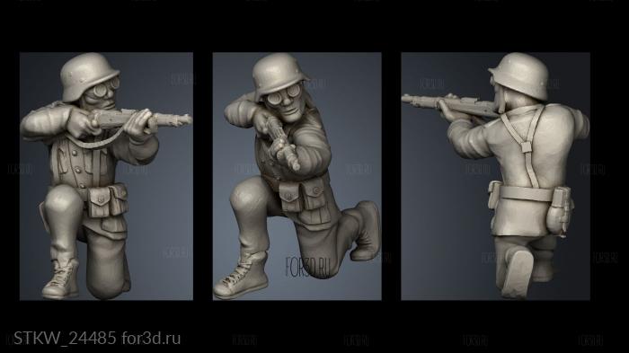 Africa Korps Infantry Series serie stl model for CNC