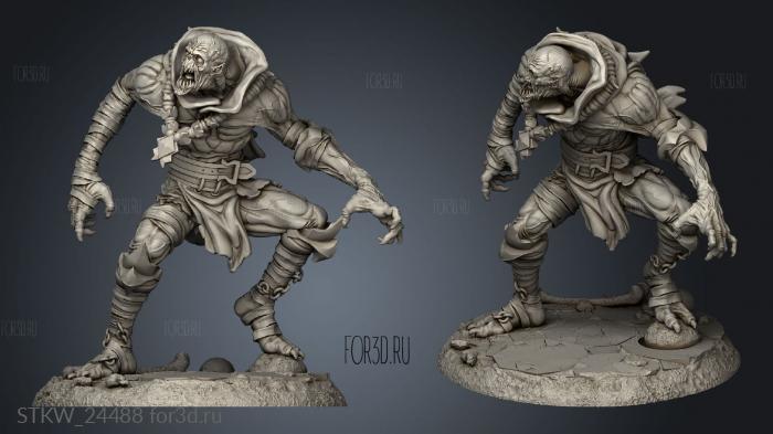 Awakened Ghoul Ghouls stl model for CNC