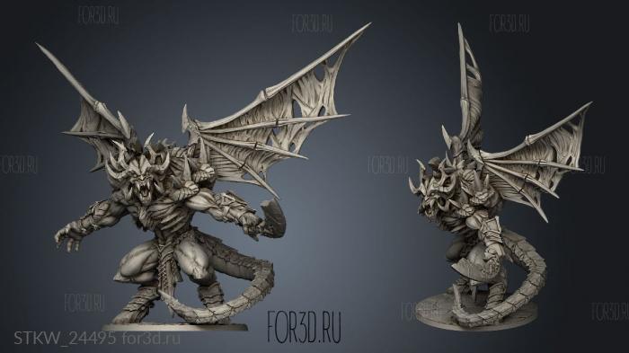 Epic Boss Baal Rodan the Demon King dk stl model for CNC