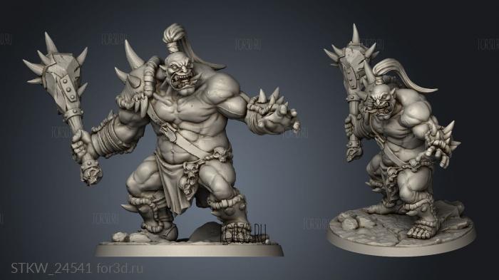 Ogre Marauders stl model for CNC