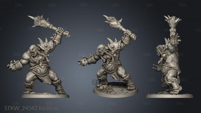 Ogre Marauders stl model for CNC