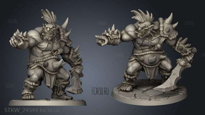 Ogre Marauders stl model for CNC