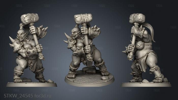 Ogre Marauders stl model for CNC