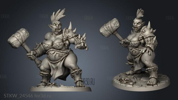 Ogre Marauders stl model for CNC