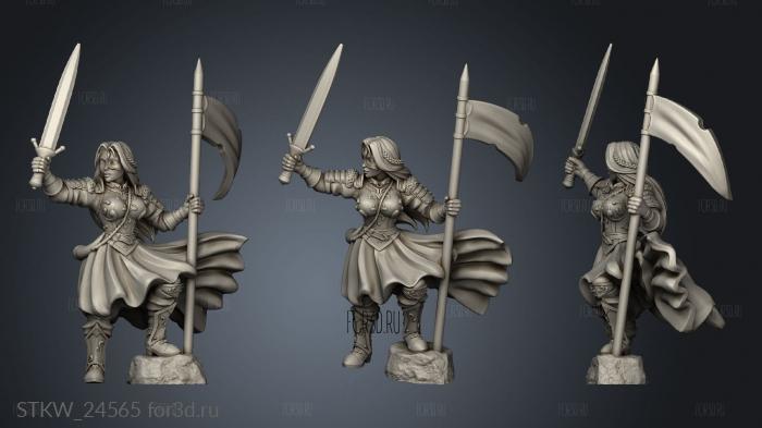 Aegwynne Battlemaiden stl model for CNC