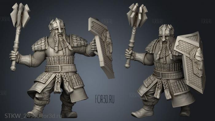 Dwarf Mace stl model for CNC