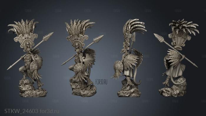 Agama Sundancers Feathered Priests stl model for CNC