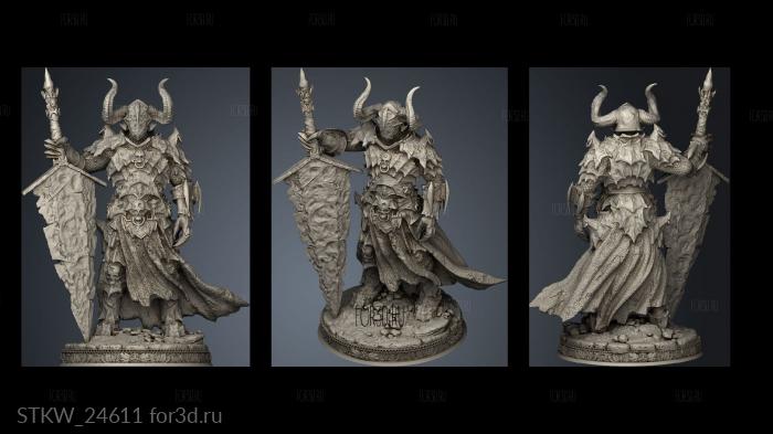 Morian Death knight stl model for CNC