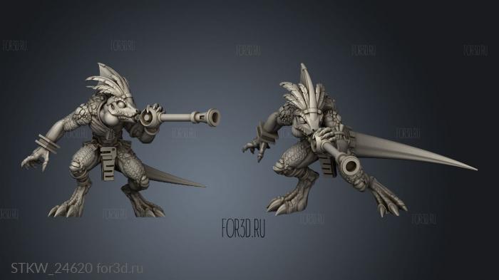 Saurians Gecko Blowpipe 3d stl модель для ЧПУ