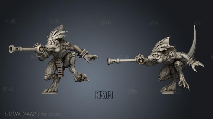 Saurians Gecko Blowpipe 3d stl модель для ЧПУ