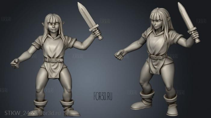 Goblin short sword stl model for CNC