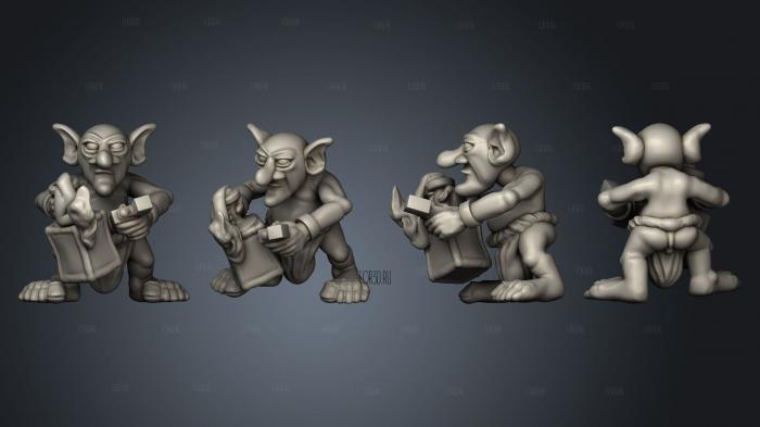 angry goblin 03 stl model for CNC