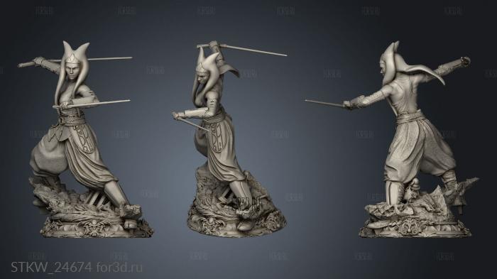 Ahsoka Tano Star Wars stl model for CNC